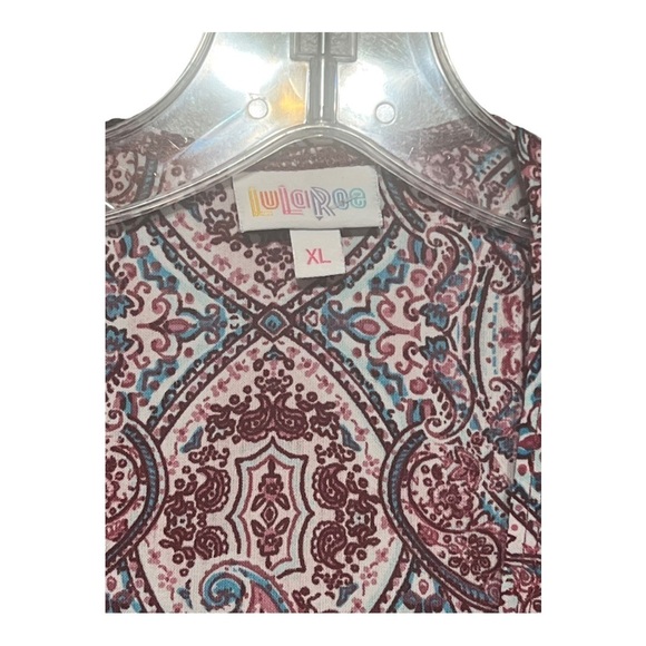 LulaRoe Paisley Print Sleeveless Open-Front Duster Pink Multi-Color Lightweight - Picture 4 of 4